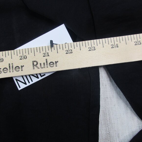 Nine West Blouse Top Womens XL Black Stretch Classic‎ Long Sleeve Surplice Neck - Picture 7 of 7